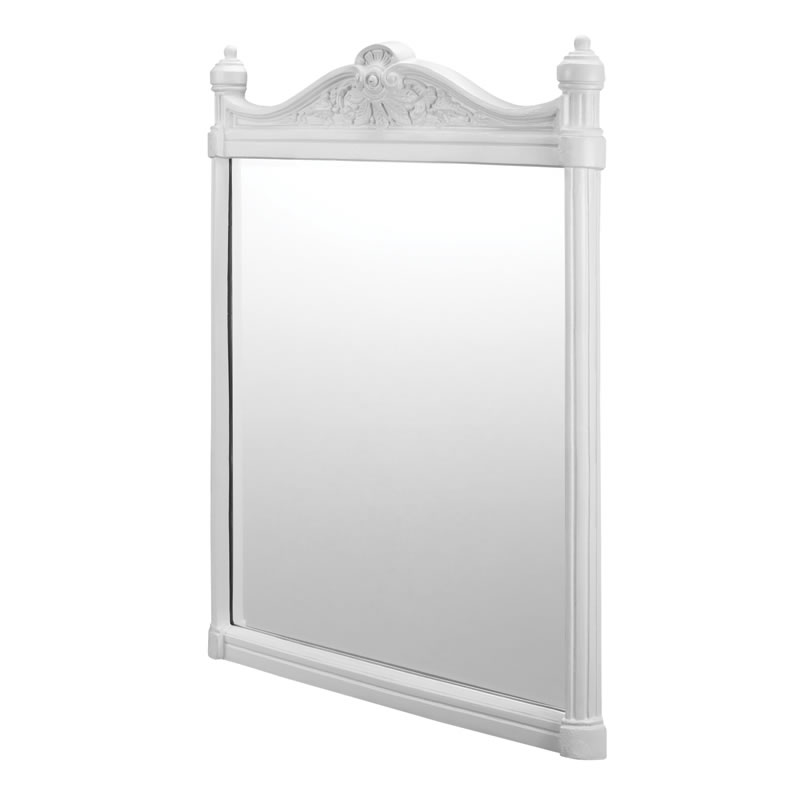 картинка T42 WHI Зеркало Georgian с рамой 55 x 75 см BURLINGTON, белый алюминий от дилера Burlington в Москве