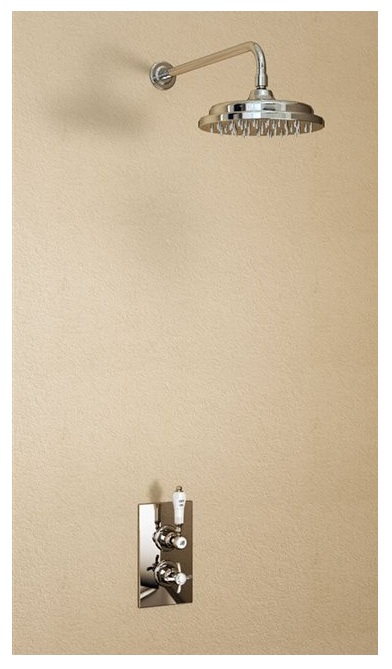 картинка Комплект душевой Trent & Ручка-крестик Anglesey (одинарная) BURLINGTON H27-AN, хром от дилера Burlington в Москве