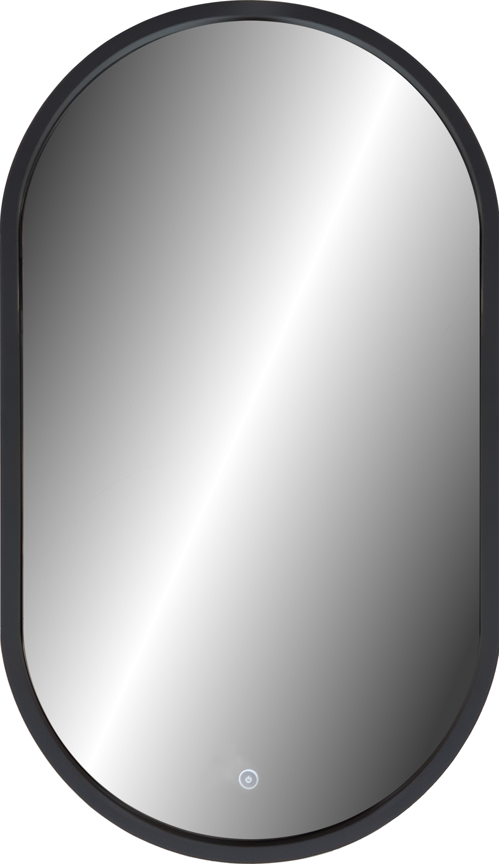 картинка Зеркало черное 45*80 см с подсветкой "Prime black led", овальное, Россия от дилера Burlington в Москве