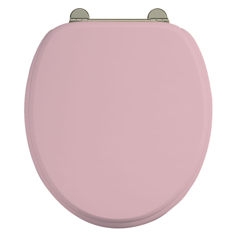 картинка S54 NKL Сделанное на заказ розовое сиденье Confetti с никелиевыми петлями, розовый/никель от дилера Burlington в Москве