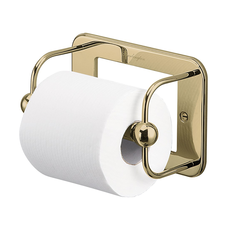 картинка Держатель туалетной бумаги BURLINGTON A5 GOLD, новое золото от дилера Burlington в Москве