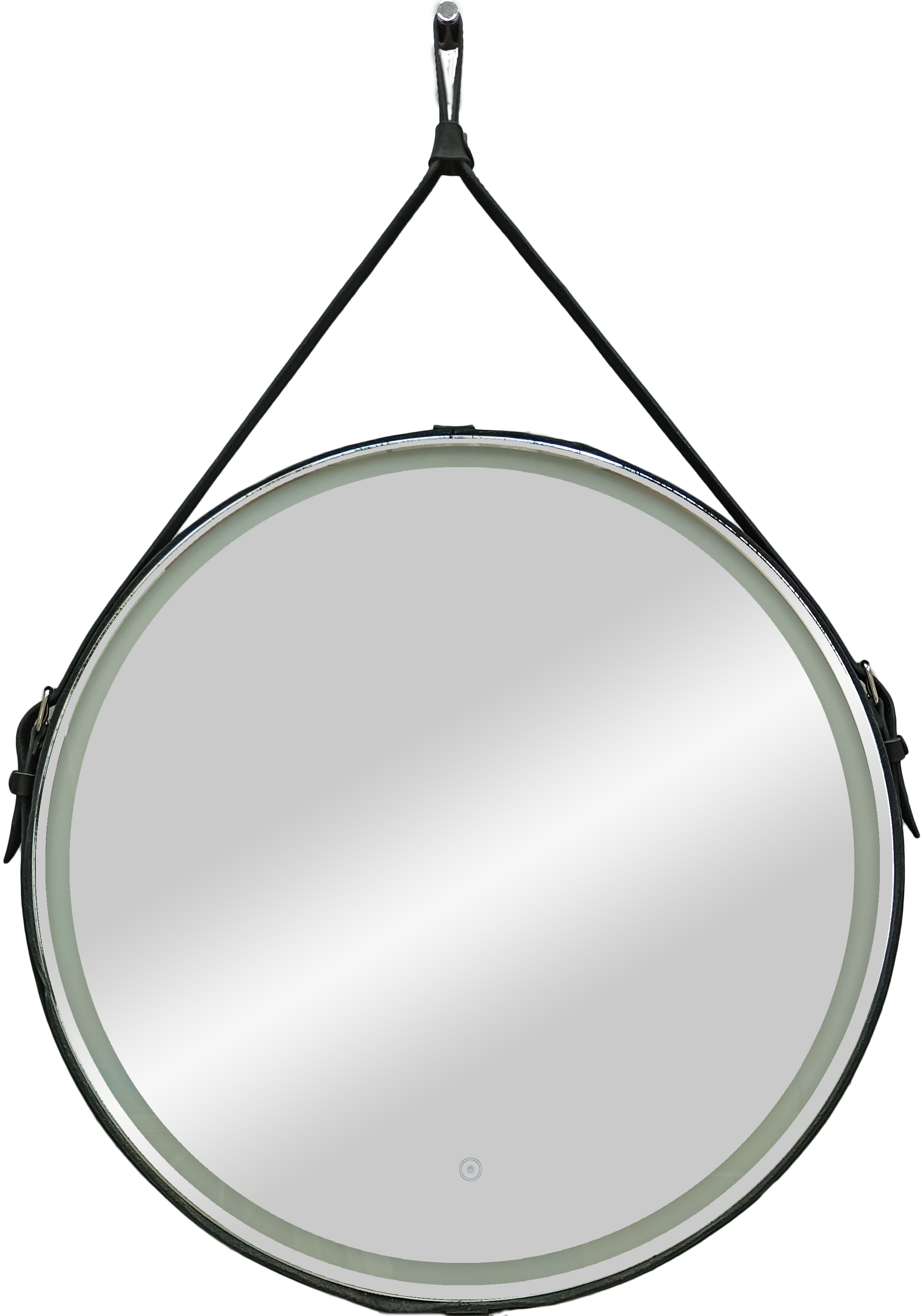 картинка Зеркало с подсветкой на черном ремне "Millenium Black LED", круглое, D 650 c подсветкой, Россия от дилера Burlington в Москве