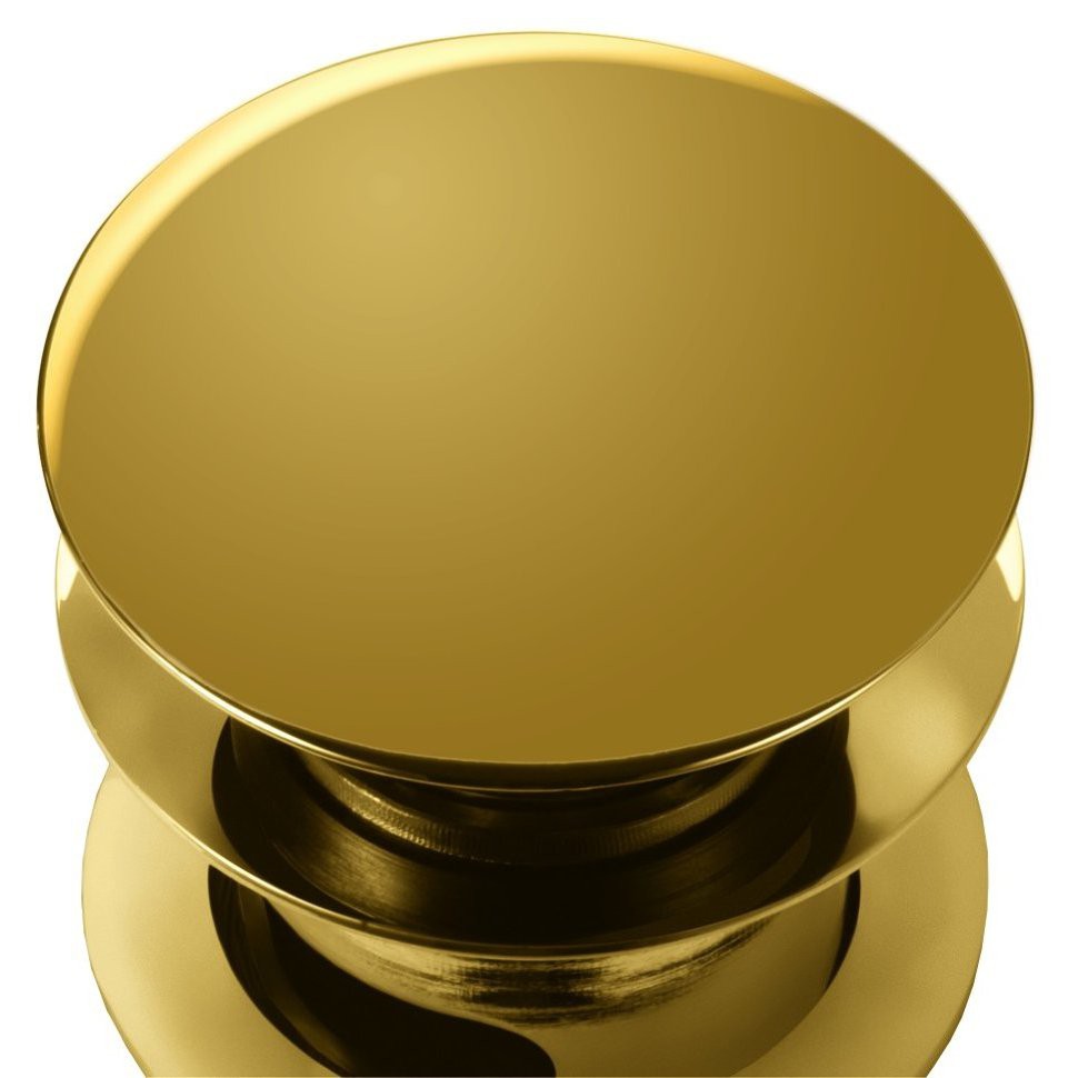 картинка Нажимная кнопка слива Click-Clack для раковины BURLINGTON W11 GOL,золото от дилера Burlington в Москве